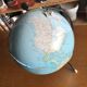 Girard and Barrère terrestrial globe on tripod base / vintage 50s-60s