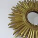 Miroir soleil doré années 70 30cm