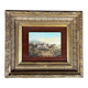 Orientalist battle scene, oil on panel in the style of George Washington