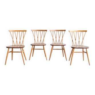 Series of four chairs by Ercol