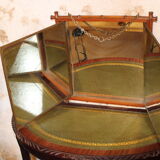 Bamboo triptych mirror, barber circa 1900