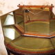 Bamboo triptych mirror, barber circa 1900