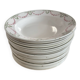 Service Longwy ancien – Style Louis XVI – 19 assiettes creuses + 1 ass