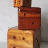 Carved wood dice