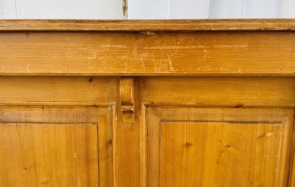 Old pitch pine counter