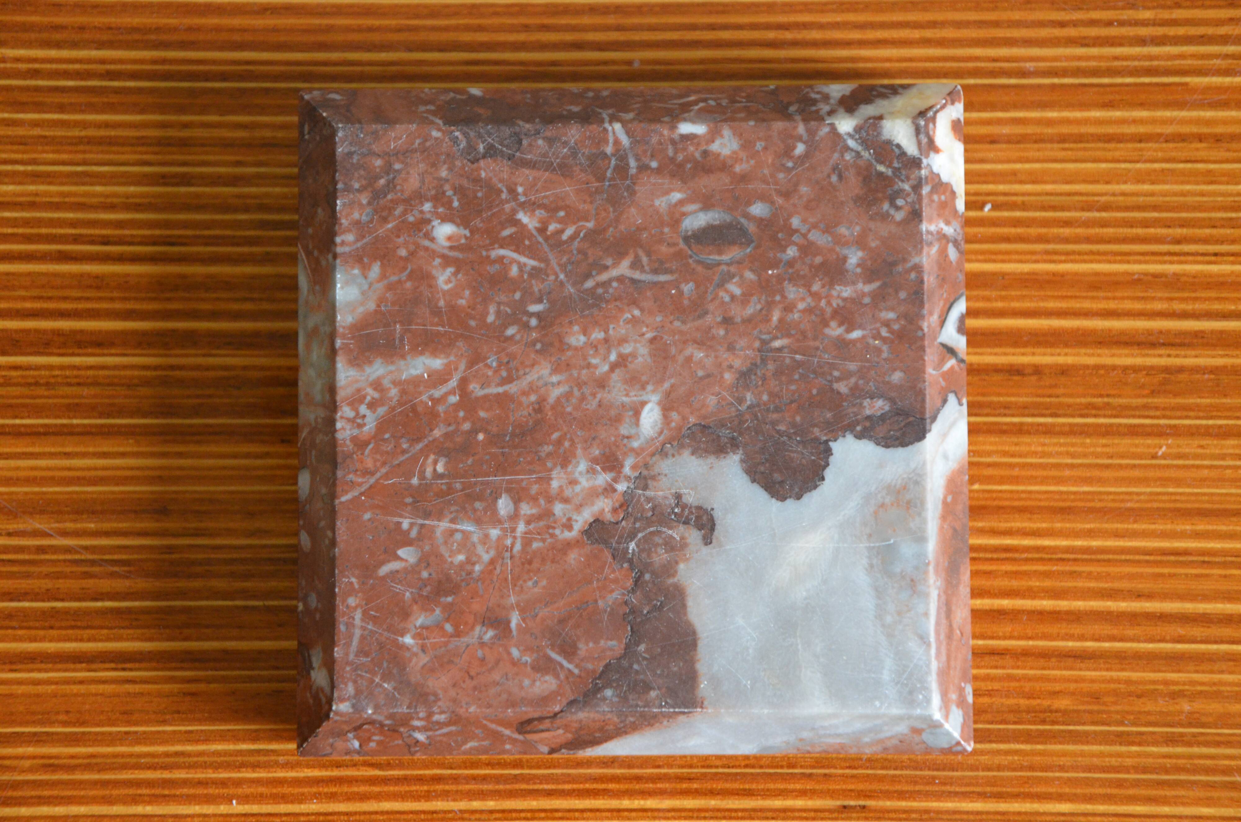 Red marble ashtray