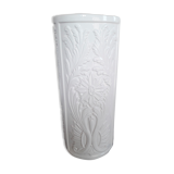 Umbrella door door ceramic canes enamelled white vintage floral motifs