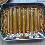 Set of 5 asparagus plates 1 dish Sarreguemines L1 / 200106