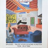 David HOCKNEY (1937) Original Vintage Poster Palais des Beaux Arts, Brussels, 1992