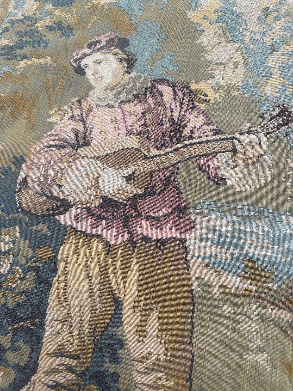 Vintage French Aubusson style jacquard tapestry