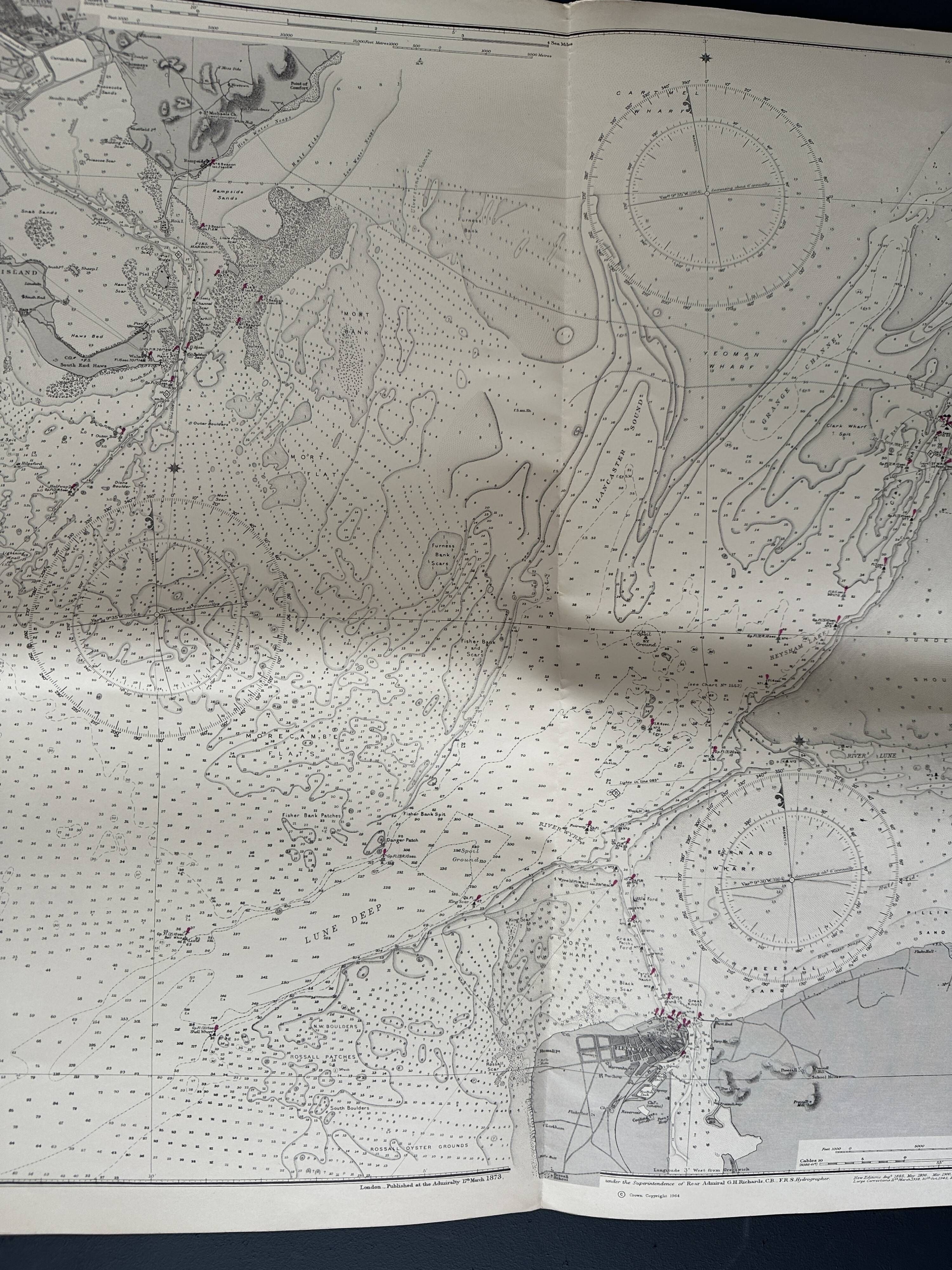 England West Coast Morecambe Bay Nautical Map