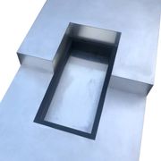 Italian design coffee table in metal and wood with integrated bar, 1970s