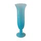 Turquoise blue serrated opaline vase