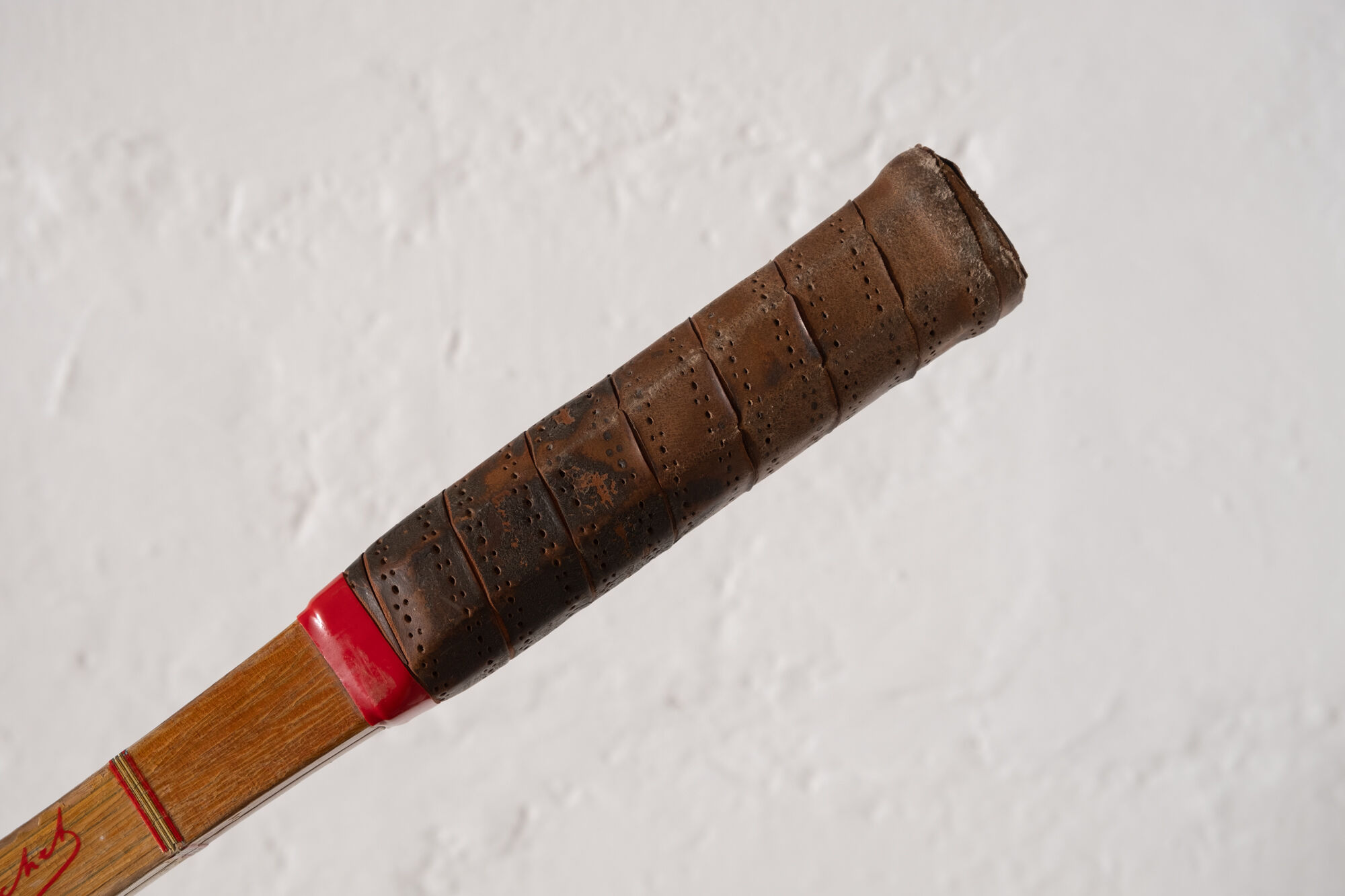 Old wooden tennis racket