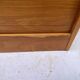 Double column curtained filing cabinet in oak, 1960