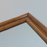 Vintage Mid Century Wandspiegel Bambus Boho 70s