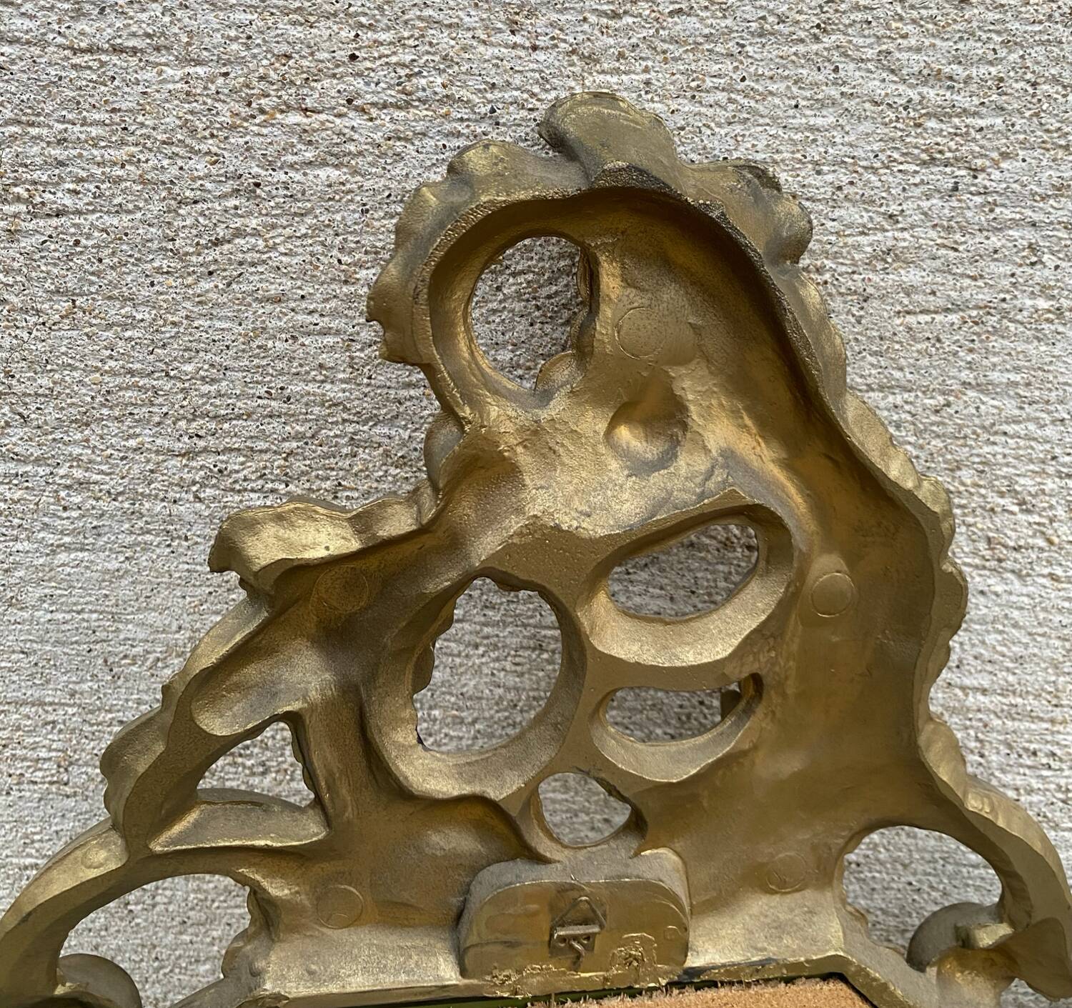 Antique vintage gilded wooden baroque mirror