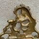 Antique vintage gilded wooden baroque mirror