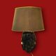 Vintage sphinx lamp in glazed ceramic – Hollywood Regency style
