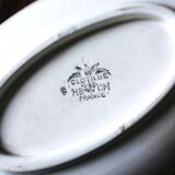 Red and blue Art Deco plate Clotilde HBCM