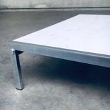 Postmodern Italian Carrara Marble Low Coffee Table, 1970s