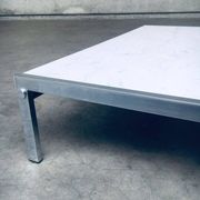 Postmodern Italian Carrara Marble Low Coffee Table, 1970s