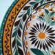 HB Quimper plate, Camaïeu model, green and saffron floral decoration