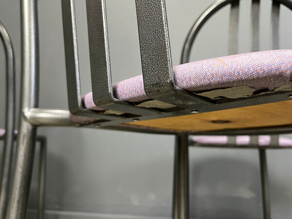Ensemble de chaises Nr 222 par Robert Mallet-Stevens, années 1980, ensemble de 8.