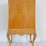 Mid-century modern artisan wardrobe in elm, Sweden, 1940s.