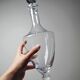 Large vintage baluster decanter in blown crystal, 1960s.