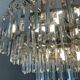 Large crystal chandelier with cascade of pendants from the 60s and 70s