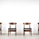 Ensemble de 4 chaises en teck du milieu du siècle. Style vintage moderne/rétro/danois.