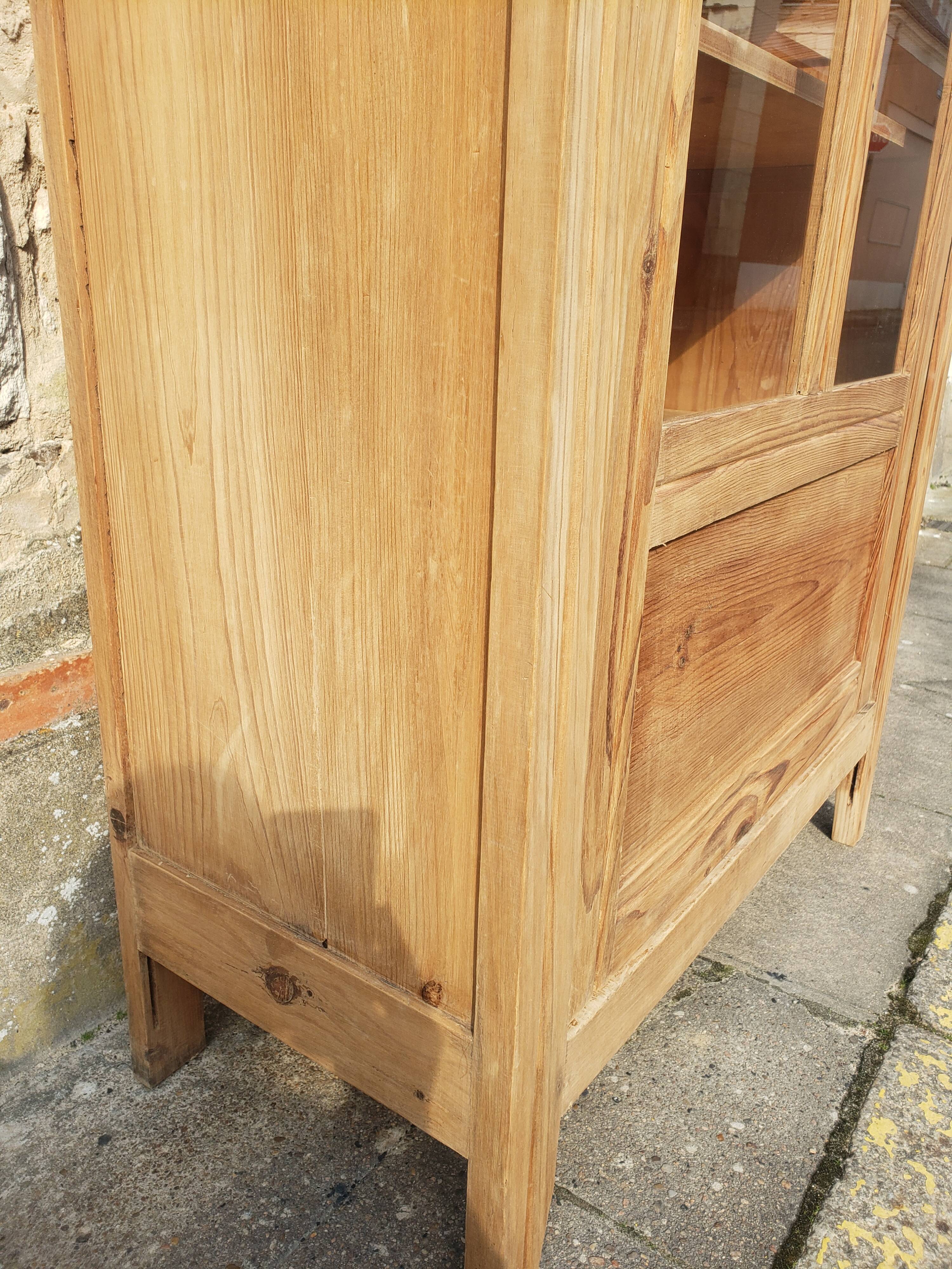 Parisian cabinet glazed raw wood