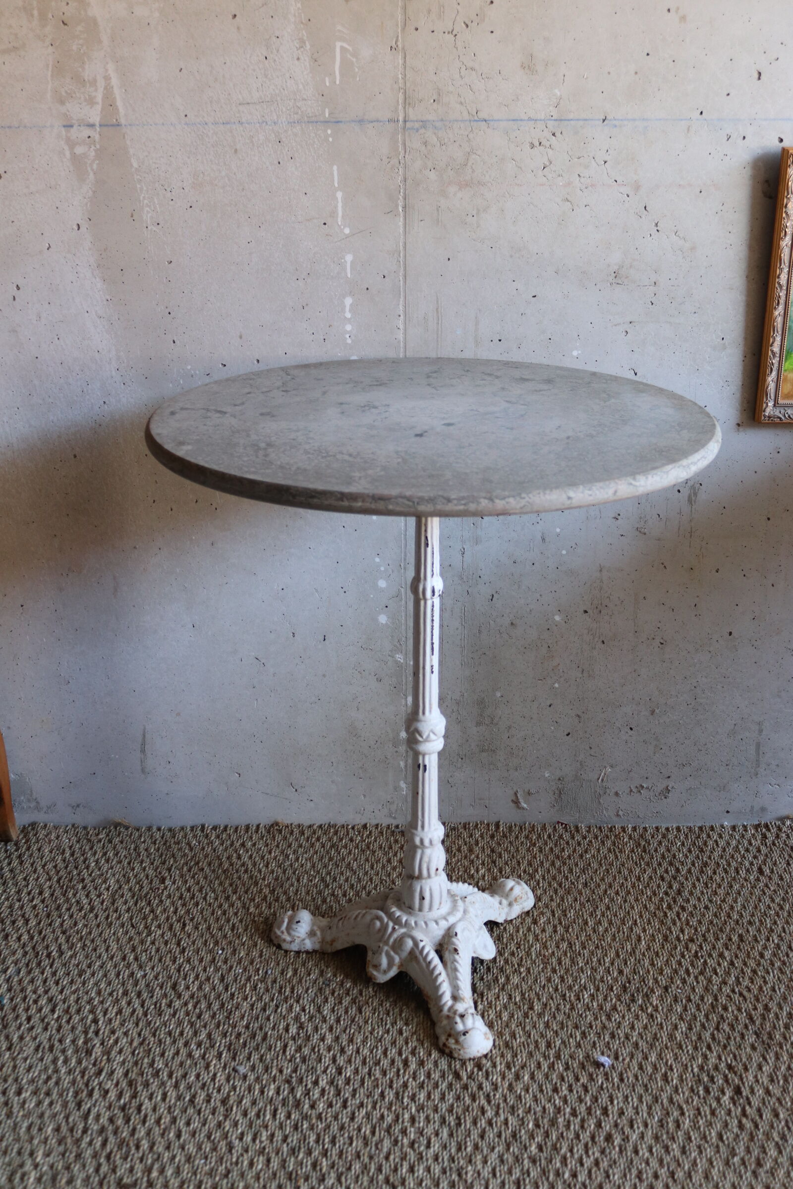 Table bistrot ronde en marbre