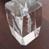 Presse-papier dauphins en verre