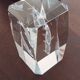 Glass dolphin paperweight