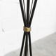 Floor lamp by René Mathieu for Maison Lunel 1950, brass and opaline.