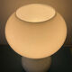 Lampe champignon Space Age en verre opalin blanc