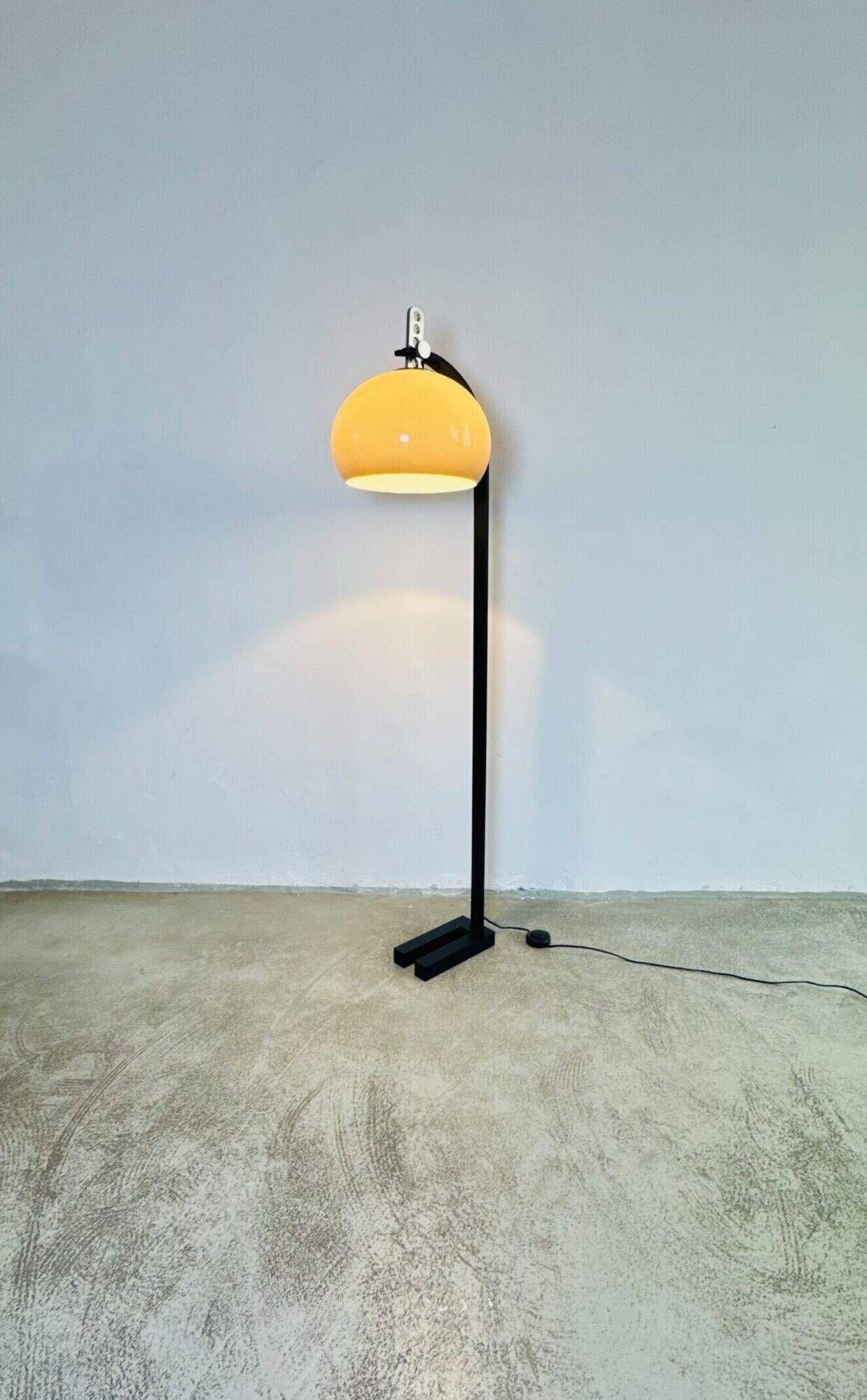 Mushroom Shade Floor Lamp By Dijkstra Lampen, The Netherlands 1970S