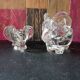 Set of 2 Vannes Crystal Pocket Emptyers, elephant and ram