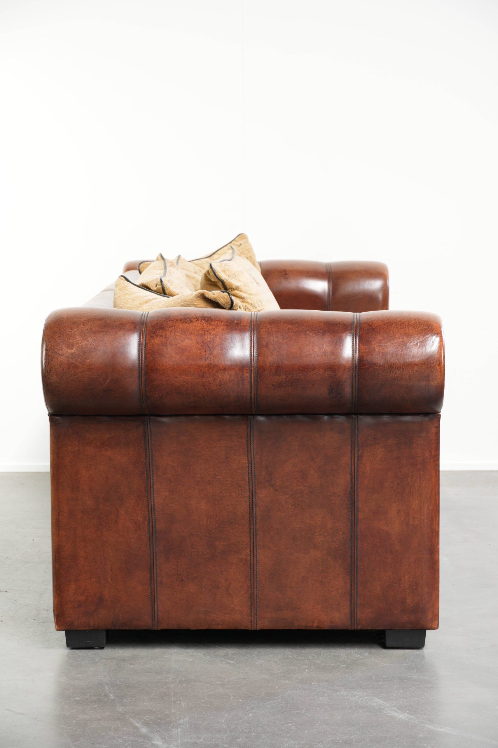 Sheepskin 3-seater sofa from the late 20th century with removable armrests