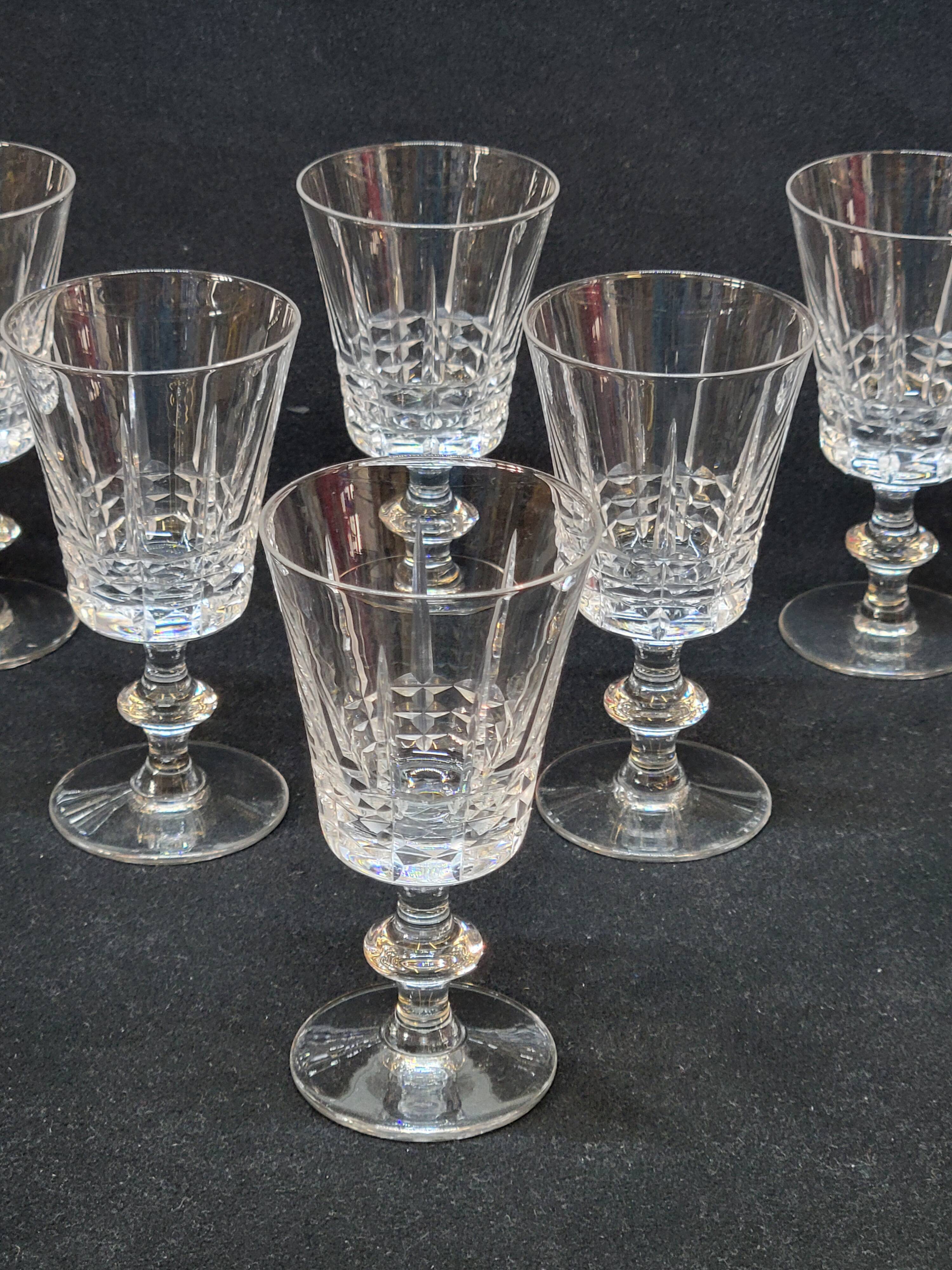 6 bayel cut crystal port glasses