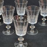 6 verres a porto en cristal cristallin taillé bayel