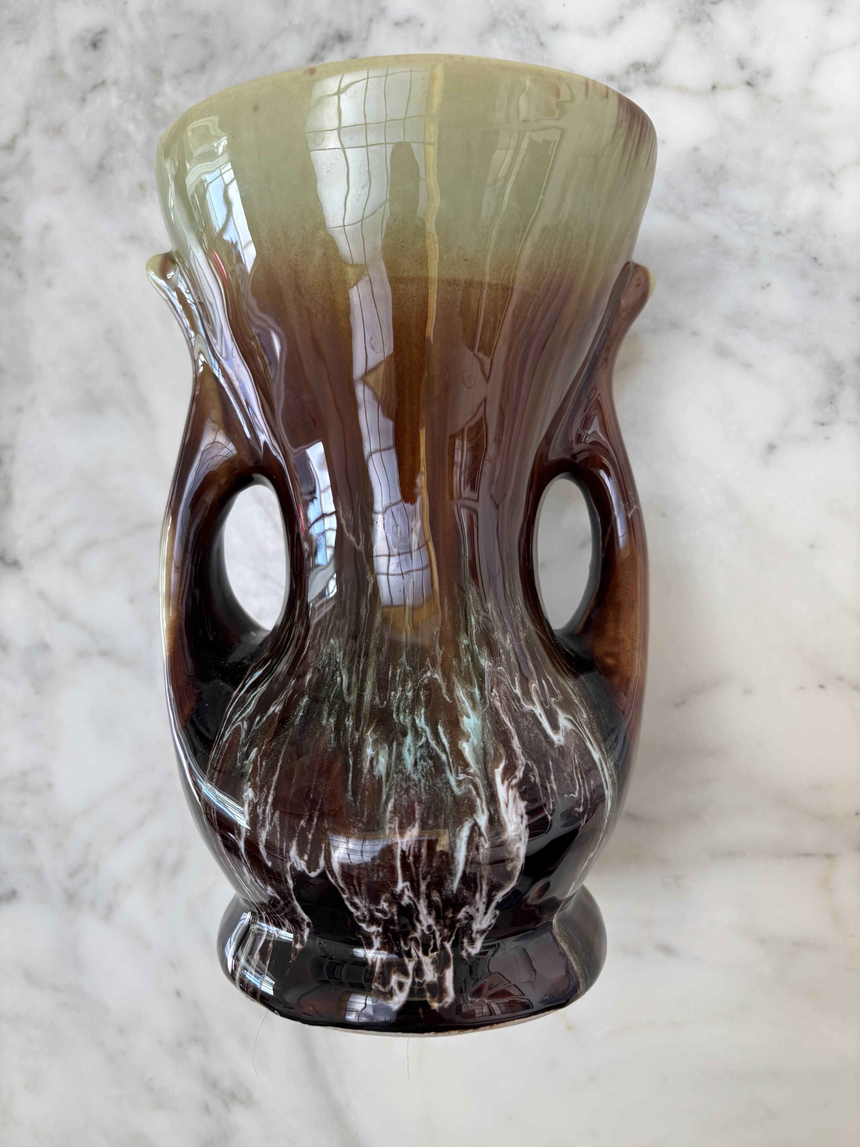 Vallauris vase in glazed ceramic