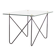 Table vintage en métal et verre par Airborne, France, 1950