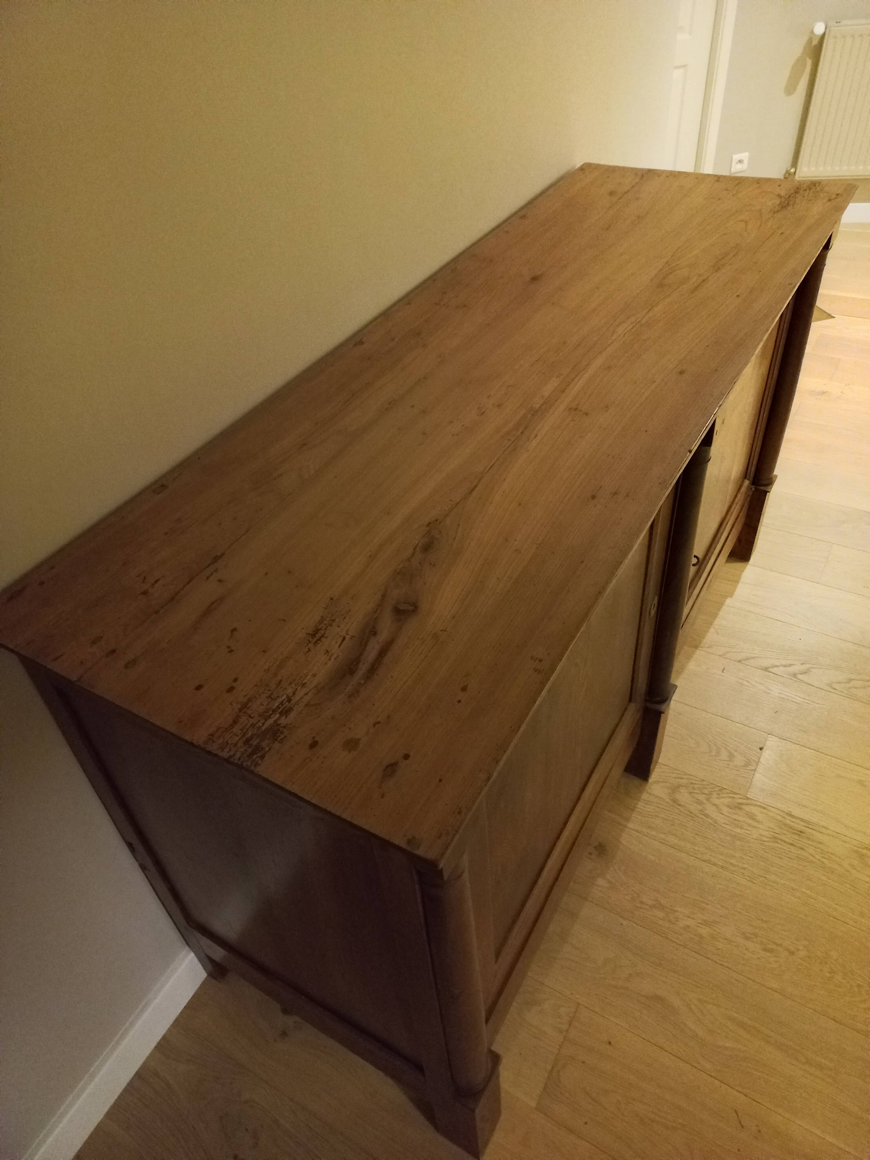 Very Empire half-column XIX century low sideboard