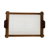 Plateau en verre vintage