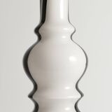 Sculptural Art Glass Murano Style Table Lamp, Black & White, 1960s