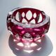 Ruby crystal ashtray Val Saint Lambert Vintage