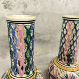 Pair of vintage openwork vases